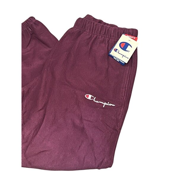 Champion UO Textured Rib Lounge Pant Cotton Joggers Sz Large Burgundy Mens - Picture 9 of 13